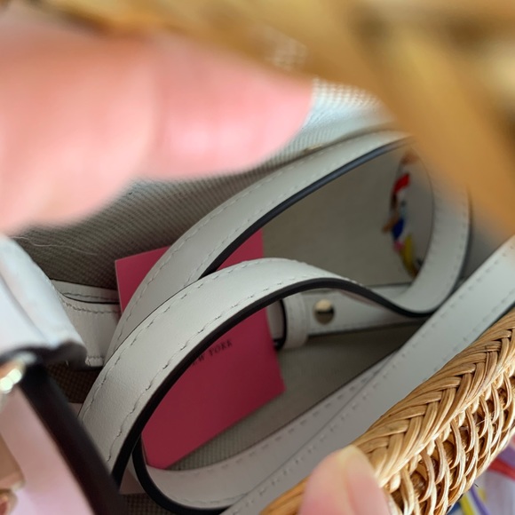 Kate spade bag cylinder crossbody natural wicker - Picture 5 of 8